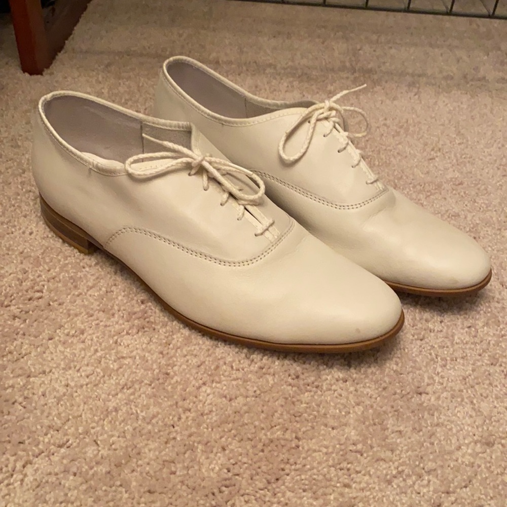 Vintage White Leather Dress Shoes